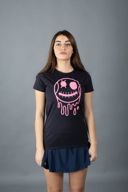 T-shirt Puff Donna Blu e Fucsia